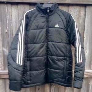 🆕 Retro Adidas Puffer Jacket 3 Stripes Medium